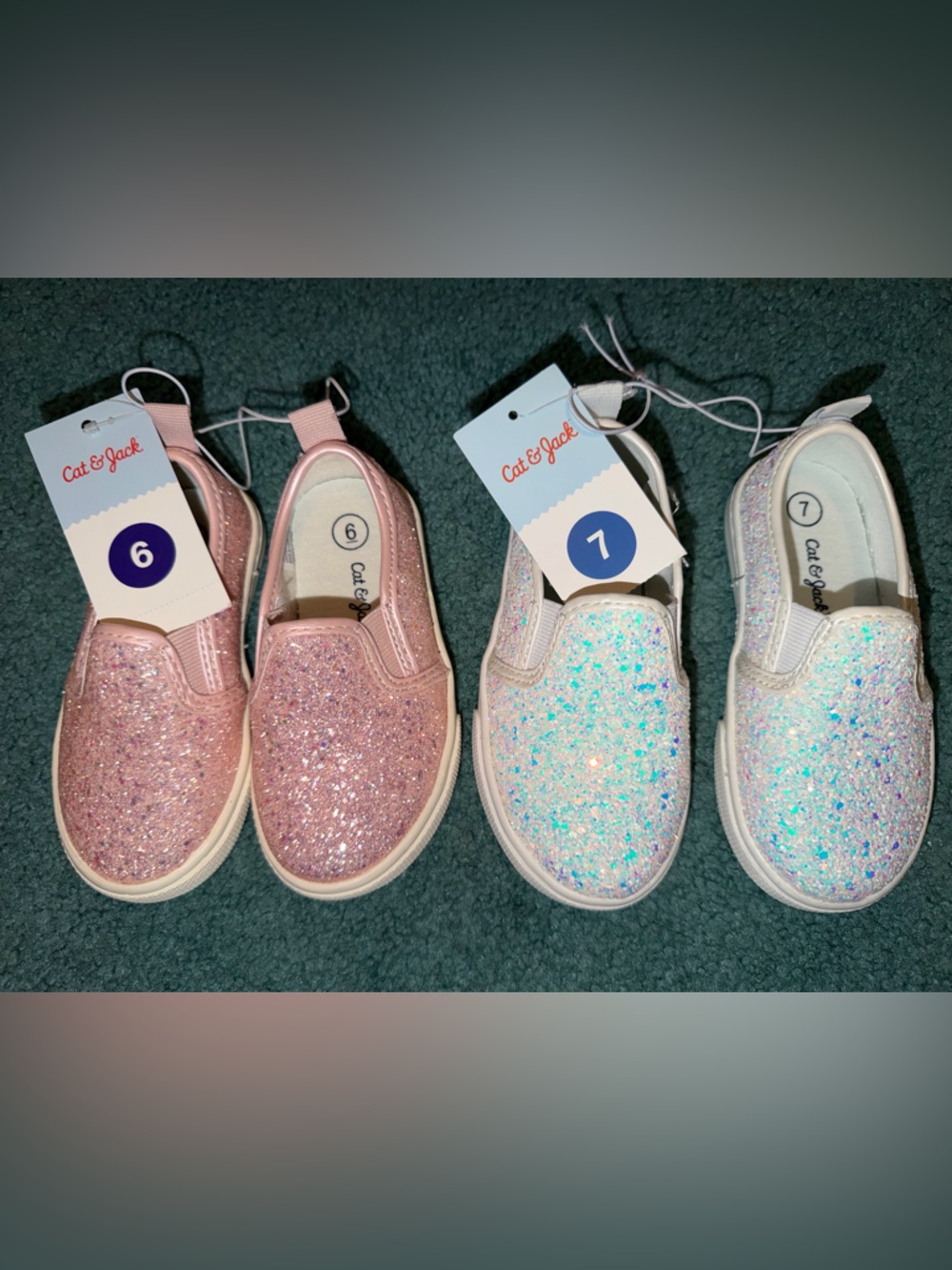 Cat & Jack Kids' Glitter Slip-Ons!